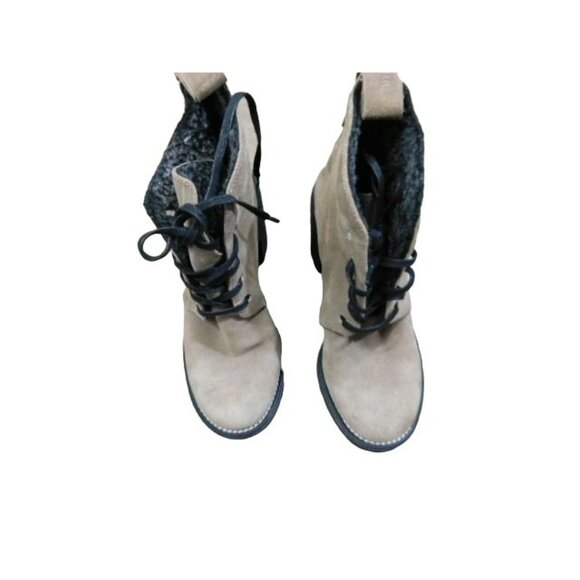 Jil Sander Size 35 / 4.5-5 Designer Heeled Lace Up Suede Warm Boots - Picture 2 of 6